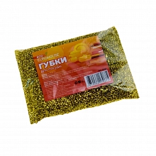 Губка из поролона с металлической нитью золото 1 шт