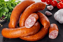 Колбаса Домашняя с чесноком полукопченая