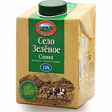 Сливки Село Зелёное стерилизованные 10% 500 мл
