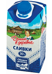 Сливки Домик в деревне стерилизованные 10% 480 мл