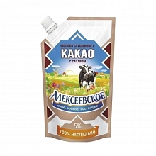 Молоко Алексеевское сгущенное с какао и с сахаром 270 г