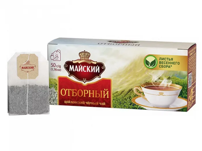 Чай Майский Цейлон Отборный черный 25*2 г