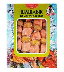 Шашлык Don Kreveton из сёмги с шампиньонами 350 г