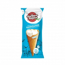 Мороженое Чистая линия пломбир ванильный рожок 110 г