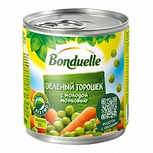 Горошек Бондюэль зеленый с морковью 200 г