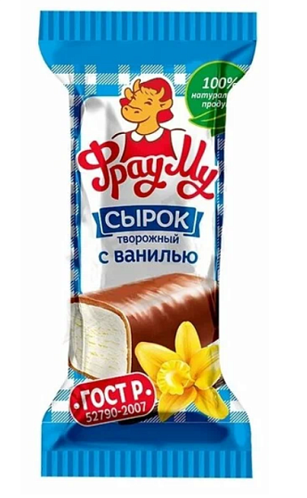 Сырок творожный Фрау Му ванильный глазированный