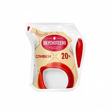 Сливки Вкуснотеево ультрапастеризованные 20% 125 г