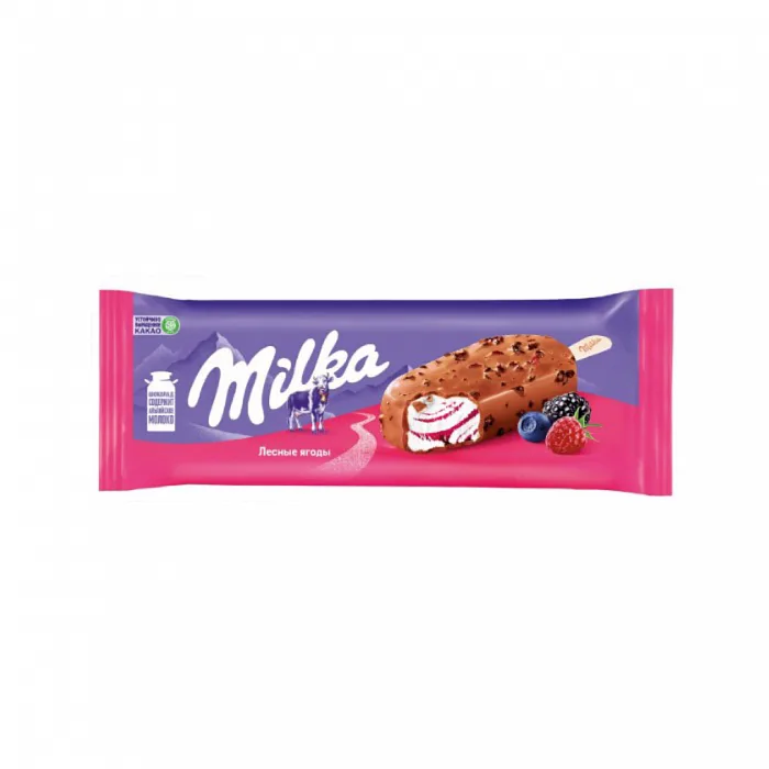 Мороженое Milka Лесные ягоды эскимо сливочное 64 г