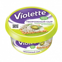 Сыр Виолетта творожный маринованные огурчики 70% 140 г