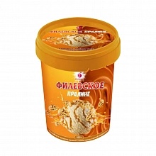 Мороженое Филевское пломбир Пралине с грецким орехом-мягкой карамелью БЗМЖ 550 г