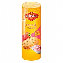 Печенье Яшкино с клубничным джемом 182 г