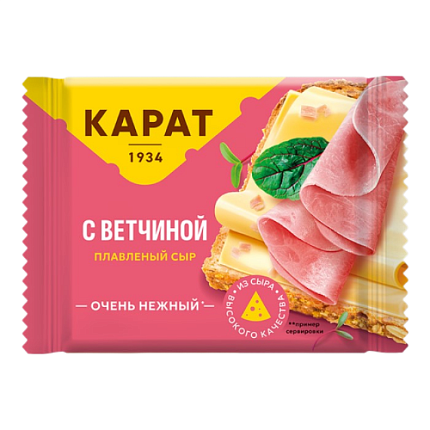 Сыр Карат с ветчиной 25% 130 г плавленный
