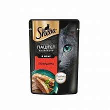 Корм влажный Шеба для кошек паштет в желе Говядина 75 г