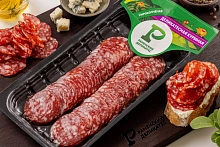 Колбаса Деликатесная куриная сырокопченая нарезка 100 г