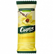 Сырок Агрокомплекс творожный глазированный с ванилином в глазури 26% 40 г