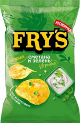 Снеки Чипсы FRY'S Нежная сметана и игривая зелень 130 г