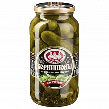 Корнишоны-мини Скатерть Самобранка хрустящие 370 г