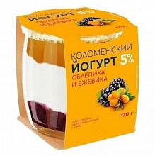 Йогурт Коломенский с наполнителем Облепиха-ежевика с мдж 5% 170 г