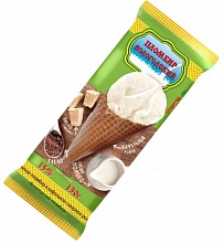 Мороженое Вологодский пломбир Рожок с какао пломбир сливочный 130 г