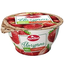 Йогурт Вкуснотеево с клубникой
