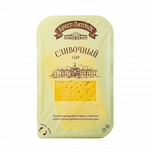 Сыр Брест-Литовск Сливочный 50% БЗМЖ полутвердый нарезка 150 г