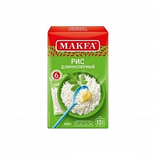Крупа Макфа рис длиннозерный 6 пакетов 400 г