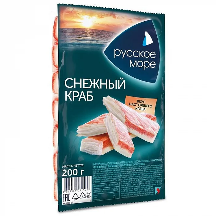 Палочки крабовые Русское море Снежный Краб 200 г