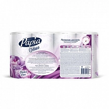 Туалетная бумага Papia Deluxe Dolce 4-слойная 8 рулонов