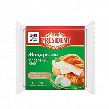 Сыр Президент Моцарелла ломтевой 45% плавленый 150 г