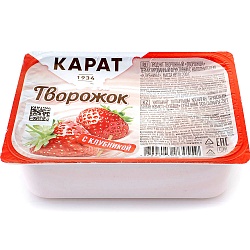Творожок Карат ФКлубника 9% 100 г