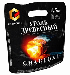 Уголь Charcoal древесный брикетированный премиум-класса 1.5 кг