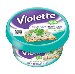 Сыр Виолетта творожный с зеленью 70% 140 г