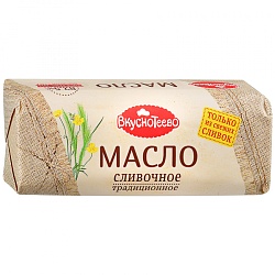 Масло Вкуснотеево сливочное Традиционное 82.5% 340 г