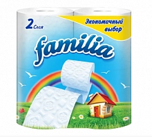 Туалетная бумага Фамилиа радуга 2-х слойная 4 рулона