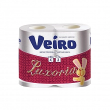 Бумага Veiro Luxoria туалетная 4 рулона 3-х слойная белая
