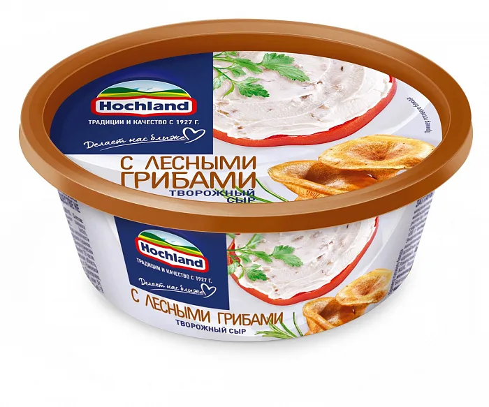 Сыр Хохланд твороженный с лесными грибами 140 г плавленный