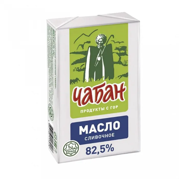Масло Чабан сливочное несоленое 82.5% БЗМЖ 180 г
