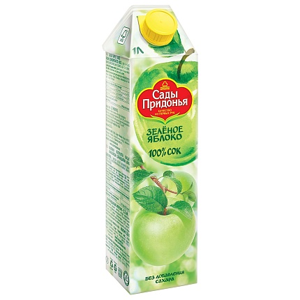 Сок зеленое яблоко Сады придонья 1 л