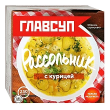 Суп Рассольник с курицей Главсуп замороженный 250 г