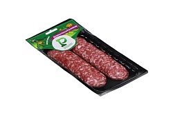 Колбаса Деликатесная куриная сырокопченая нарезка 100 г