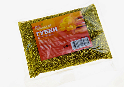 Губка из поролона с металлической нитью, золото, 1 шт. 130*900*20 мм в пп пакете 