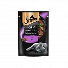 Корм влажный Шеба Craft для кошек рубленные кусочки Ягненок в соусе 75 г