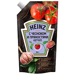 Кетчуп с чесноком и пряностями д/пак 350 гр "Хайнц"