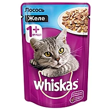 Корм Вискас для кошек Желе с Лососем пауч 75 г