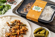 Индейка тушеная со шпинатом с фасолью с рисом замороженная 250 г