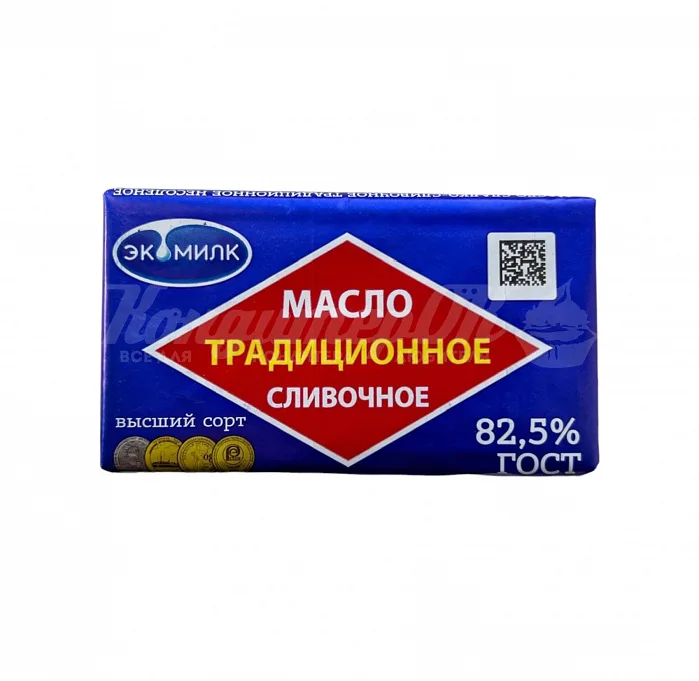 Масло Экомилк сливочное Традиционное 82.5% 160 г