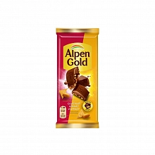 Шоколад Альпен Голд молочный соленый крекер и арахис 80 г