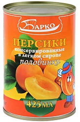 Персики Барко половинки в сиропе 425 г