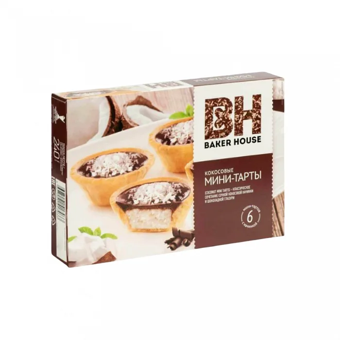 Мини-тарты Baker House с кокосовой начинкой 240 г
