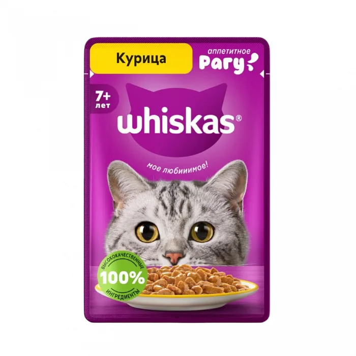 Корм Вискас для кошек старше 7 лет рагу Курица 75 г